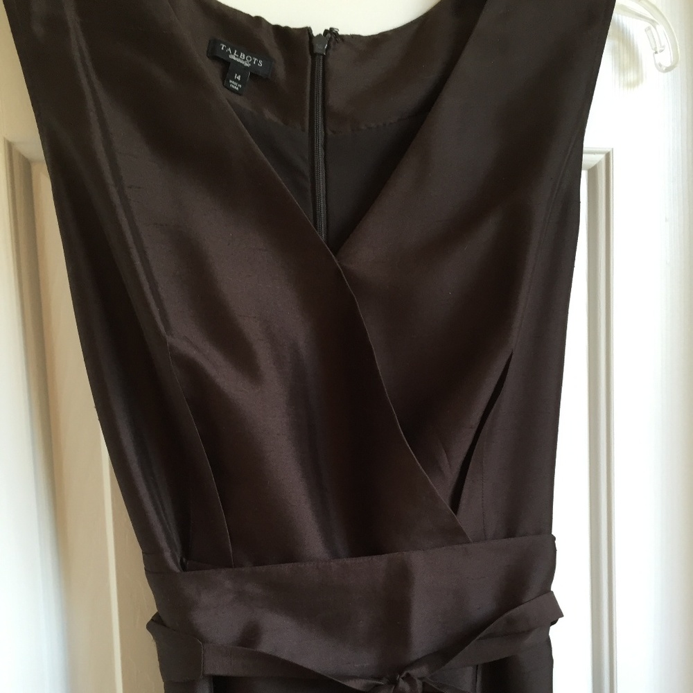 Talbots Chocolate Silk Dress